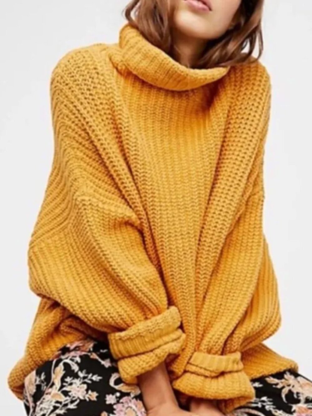 Free People Swim Too Deep Sweater Sz XS Yellow Good Condition